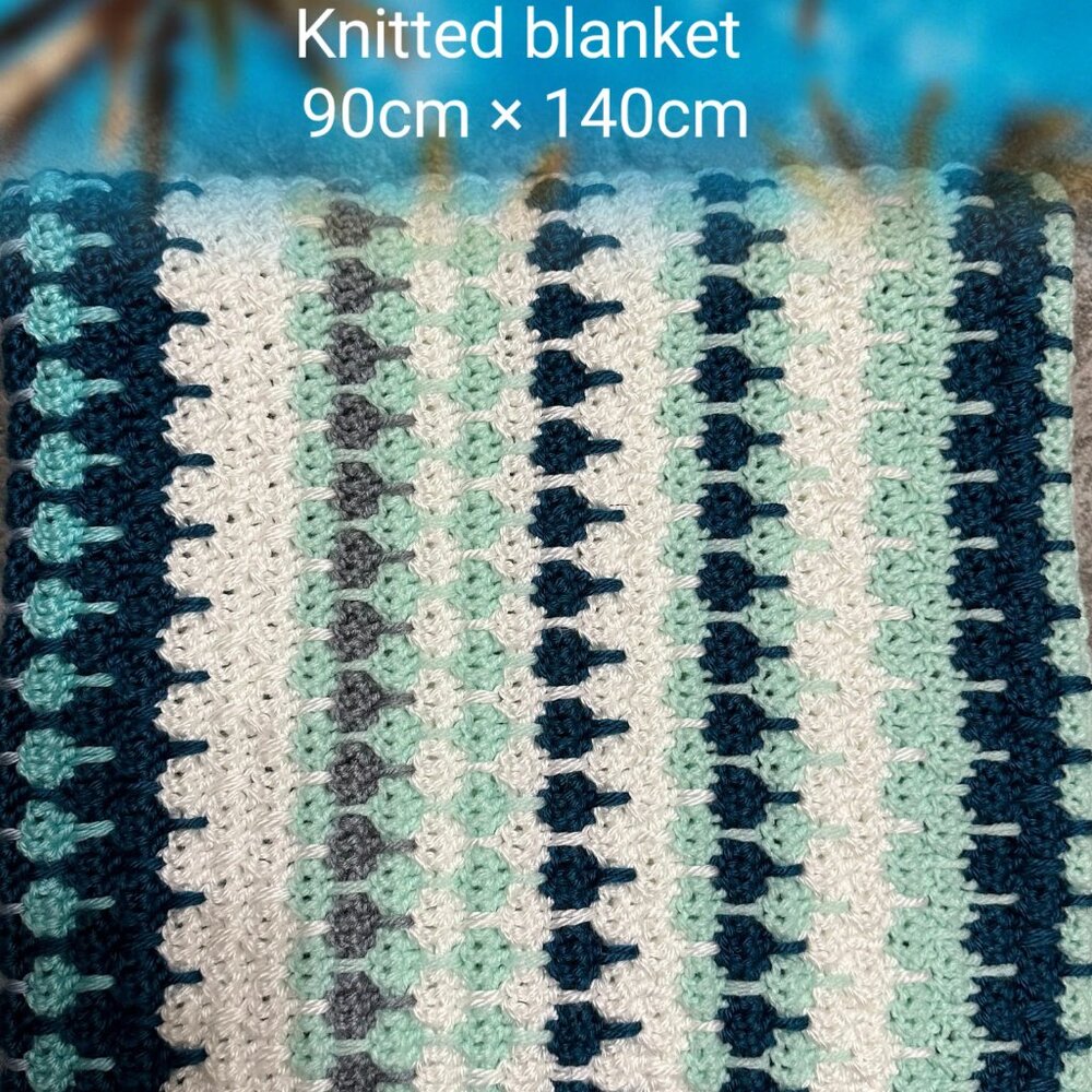 Handmade Crochet Blanket Cape Cover Crochet Throws Hand Knitted Blanket